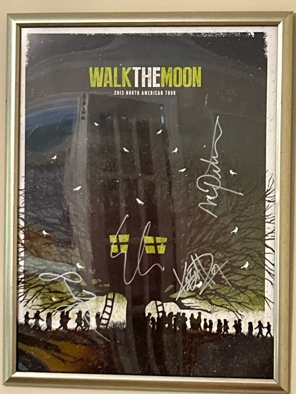 Walk the Moon Signed Band Tour Poster‎ Wall Art - Black & Green